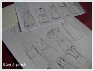 croquis de robes