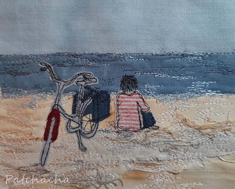tableau textile mer